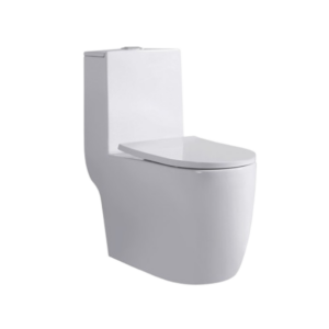 Bồn cầu trắng thân tròn